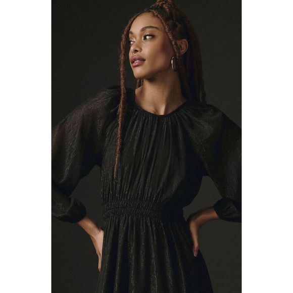 Anthropologie Moon River Crewneck Midi Dress Size L. B23 - Picture 2 of 8